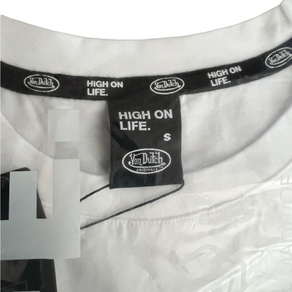 Von Dutch NWT RRP £39.99 Arta Crop Top Size S 8 10 White Designer Y2K - Picture 4 of 5